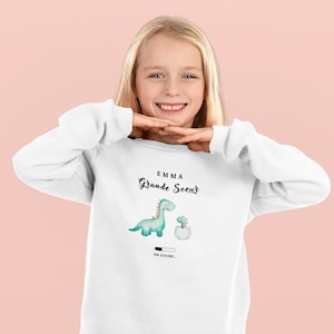 Sweatshirt Annonce Future Grande Soeur, Pull Future Grande Soeur, Cadeau Personnalisé Future Grande Soeur, Annonce la famille s&#39;agrandit