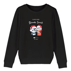 Sweat-shirt Pull de Noel Personnalisé Cadeau Future Grande Soeur Annonce Grande Soeur En-cours Bientôt Grande Soeur image 2