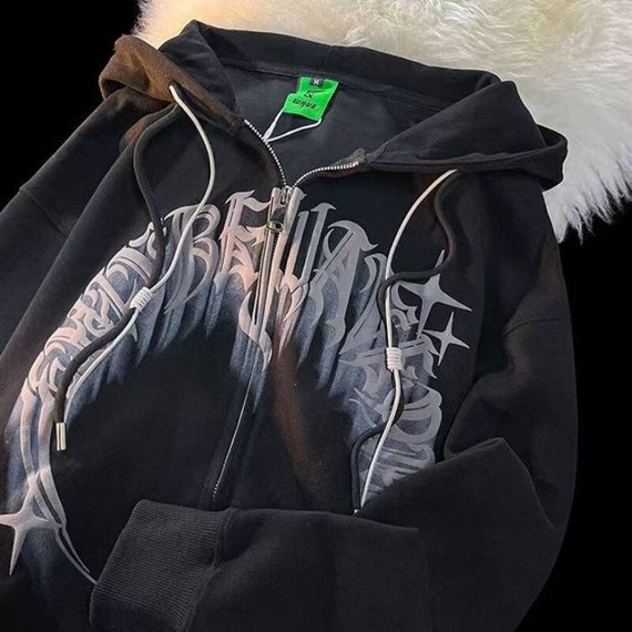 Loose zip online up hoodie