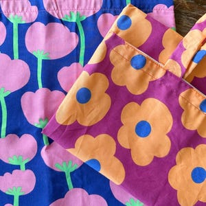 SHOPPER in fabric. handmade with internal lining