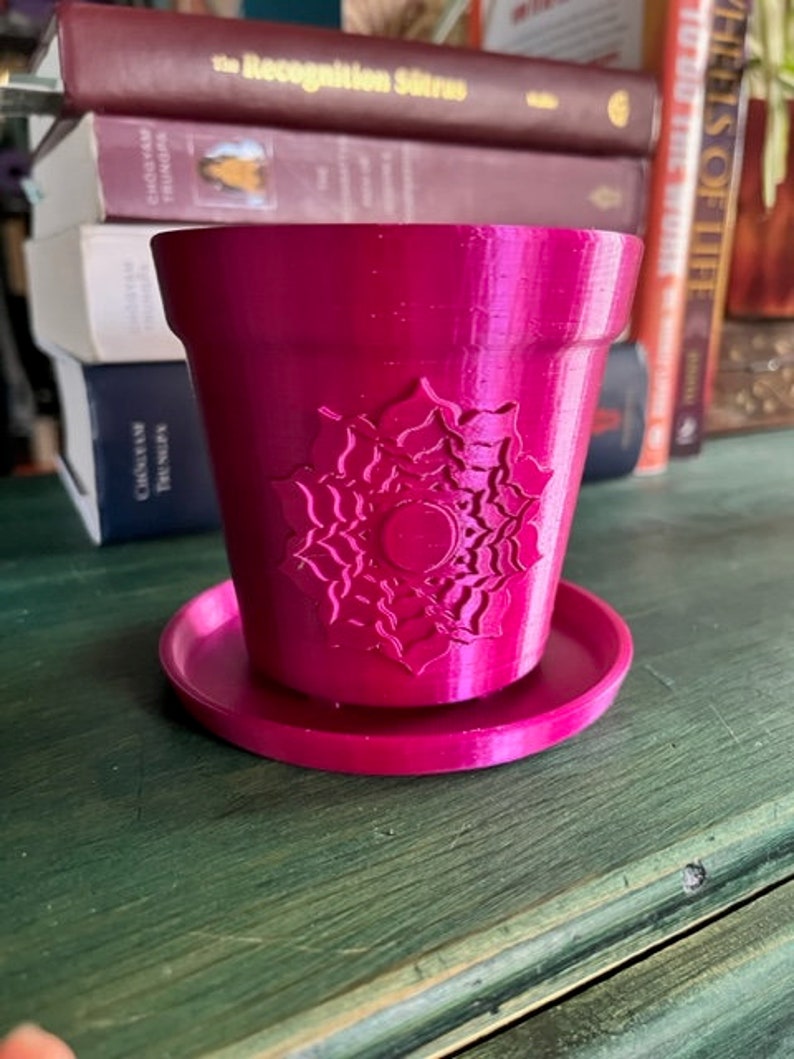 Chakra Pot Set | Embossed 3D Printed Plant Pots - Etsy