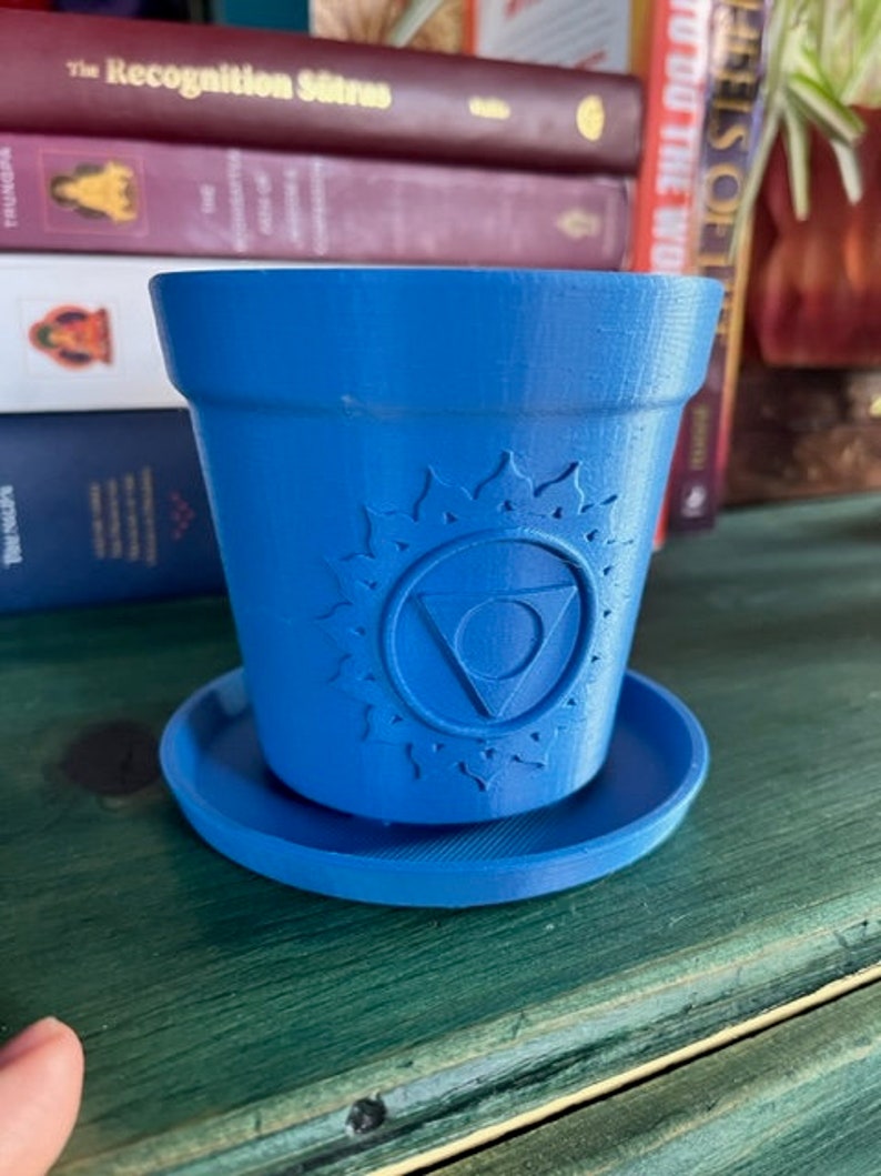 Chakra Pot Set | Embossed 3D Printed Plant Pots - Etsy