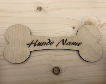 Dog bones personalized from birch wood for your DIY project in different sizes