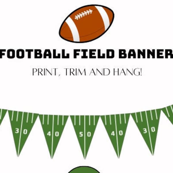 Printable Football Party Food Tents, Football Printable Decor, Super ...