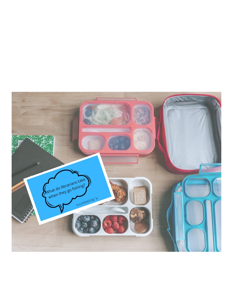 Kids Lunch Box Jokescardsjokesprintableschool Etsy