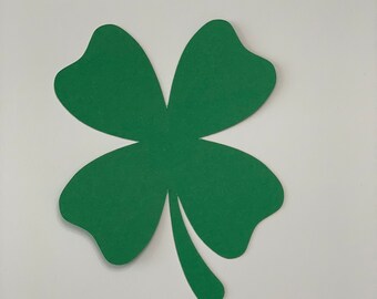 4 leaf clover cutouts, St. Patrick’s Day, clover cutout, shamrock cutout, clover leaf, paper shamrock, cardstock cutouts, St. Paddy’s Day