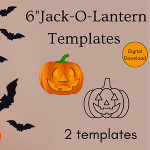 6 inch Jack-0-Lantern template, shape template, Halloween pumpkin, diy decor, classroom decor, Halloween decor, Halloween template