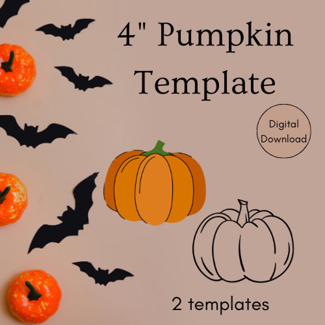 4 Inch Pumpkin Template, Shape Template, Pumpkin, Diy Decor, Classroom ...