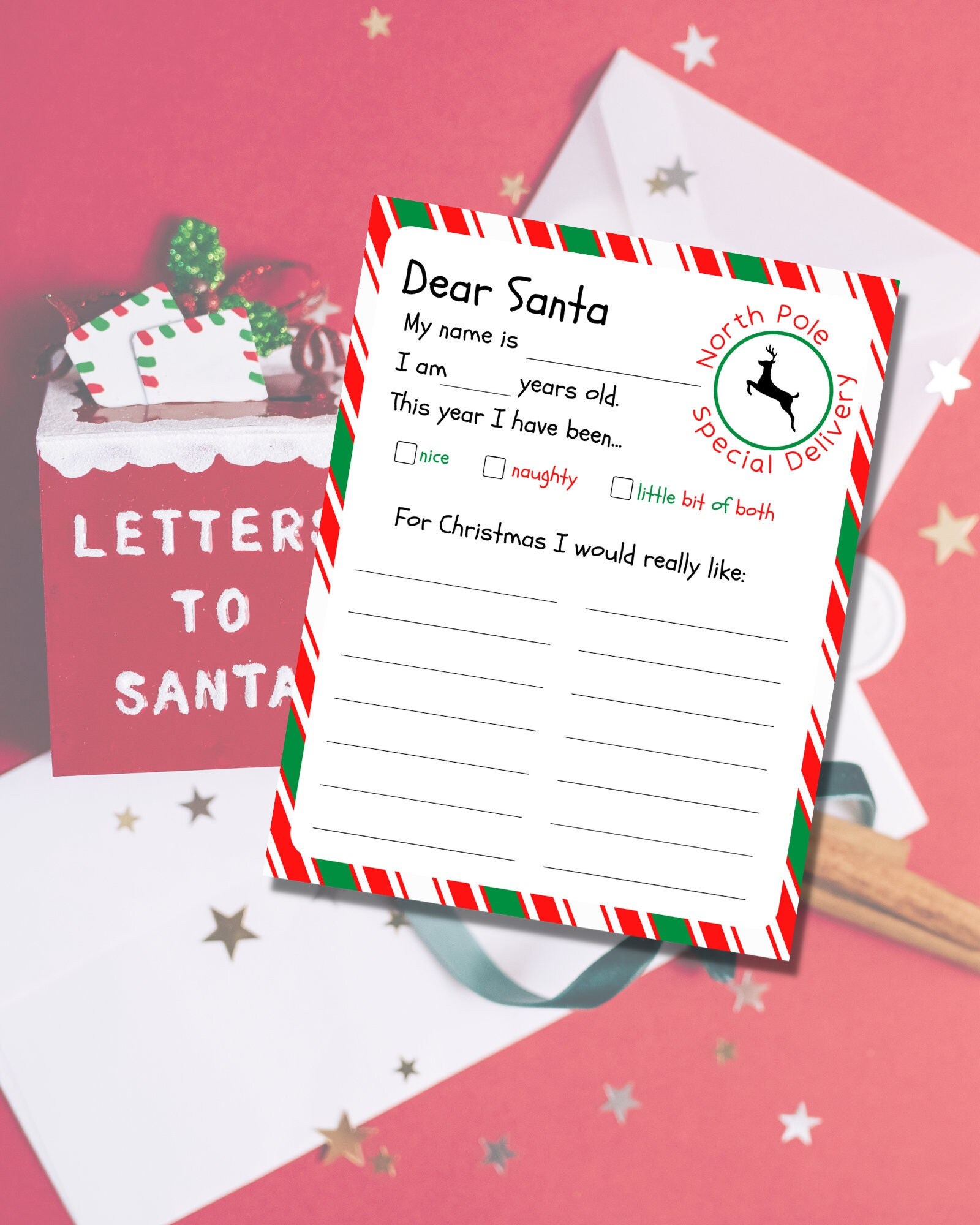 Printable Christmas List Printable Santa List Printable Christmas