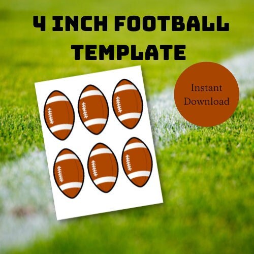 4 Inch Football Template, Template, Football Decor, Diy Decor, Football ...