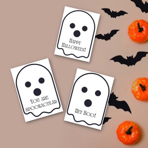 Halloween ghost tags-printable Halloween fun-goodie bag-trick or treat-instant download-Halloween party-school party