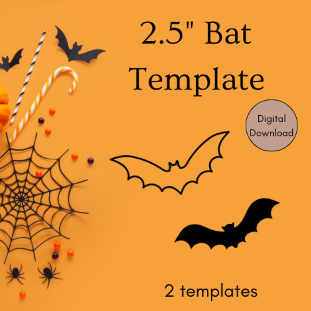2,5 inch vleermuis sjabloon vorm sjabloon, Halloween vleermuis, diy decor,  klas decor, Halloween decor, vleermuis sjabloon, Halloween sjabloon - Etsy  België, image size:1080x1080