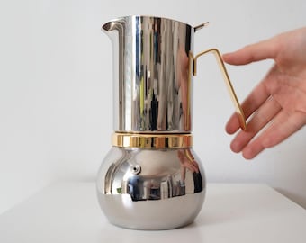 Large Coffee Maker Stella San Francisco, 10 Cups Mid Century Modern Espresso Stovetop Moka Pot, Gift For Coffee Lovers