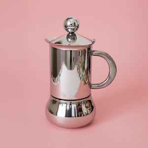 Vintage Rare Collectible Coffee Moka Pot, Mid-Century Modern Frabosk Geometric Stovetop Espresso Maker Made in Italy, Gift for Coffee Lovers