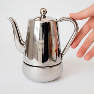 Vintage 4 Cups Stella Arianna Collection Moka Pot, Mid Century Modern Espresso Stovetop Coffee Maker