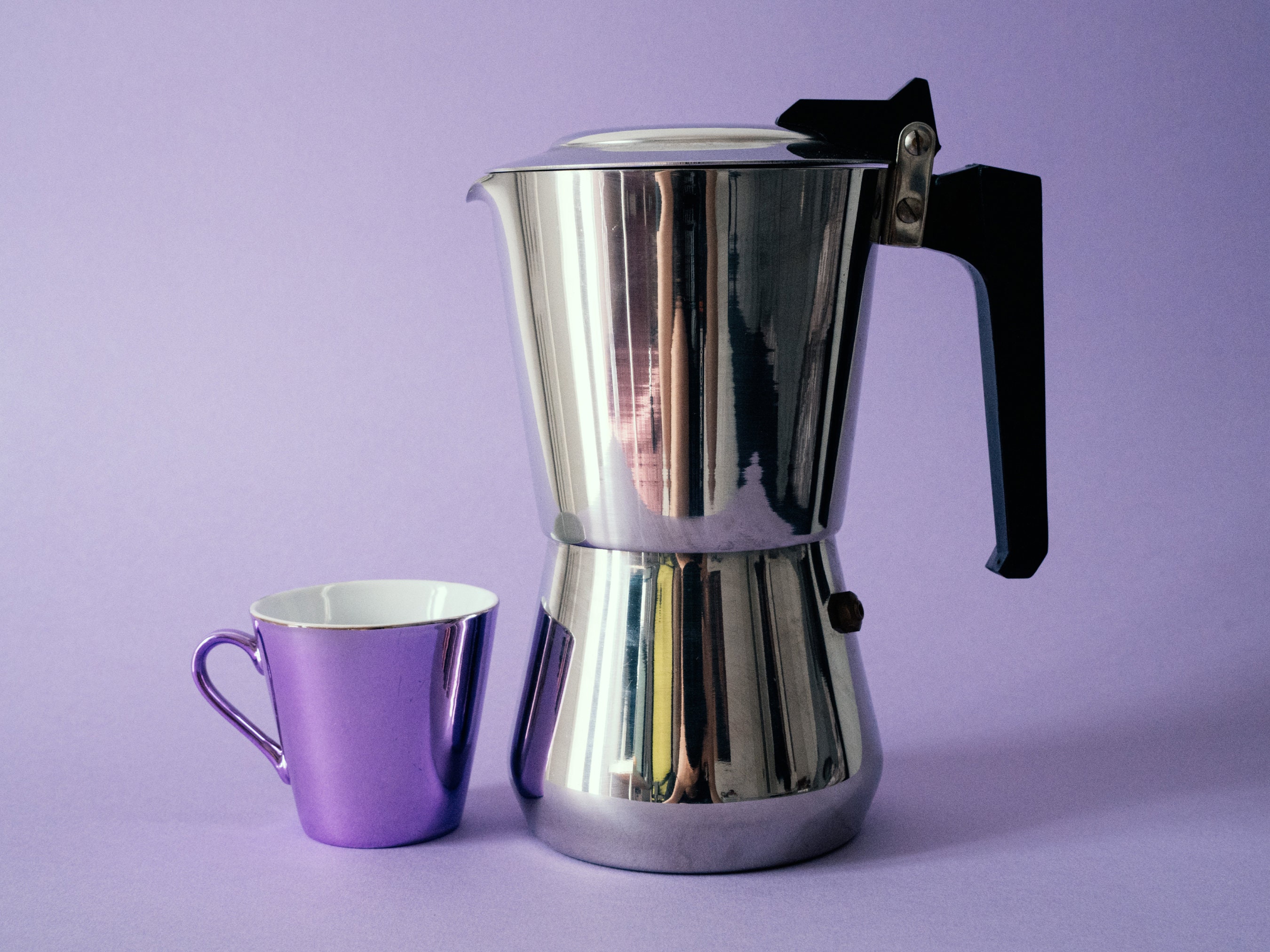 450ML Stovetop Espresso Maker Greca Coffee Maker Moka Pot Stainless Steel 9  Cups
