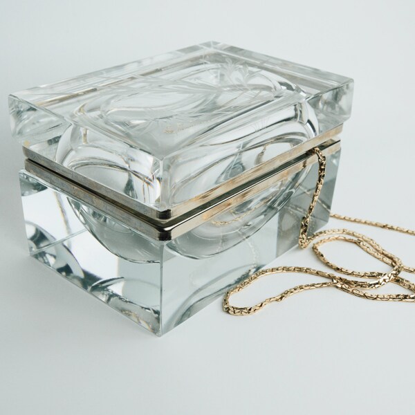 Glass Trinket Boxes Etsy