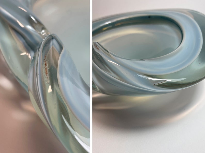 Vintage Light Blue Murano Glass Ashtray Retro Midcentury Etsy