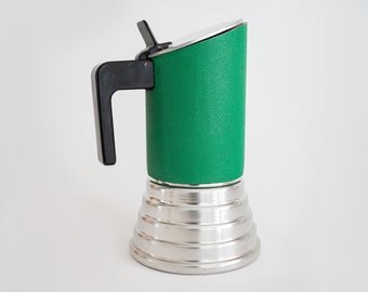 Italian Kontessa Lambada Green Moka Pot, Vev Viganò Mid-Century Modern Stovetop Espresso Cappuccino Coffee Maker, Gift For Coffee Lovers