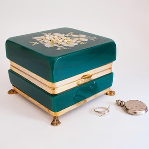 MURANO OPALINE FERRO ハイエナメル ハンドペイント 宝石箱 MURANO OPALINE FERRO ハイエナメル ハンドペイント 宝石箱