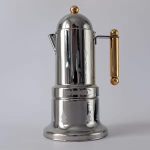 Vintage Vev Vigano Kontessa Italian Coffee Maker, 3-6 Cups Large Mid Century Modern Espresso Stovetop Moka Pot, Gift For Coffee Lovers