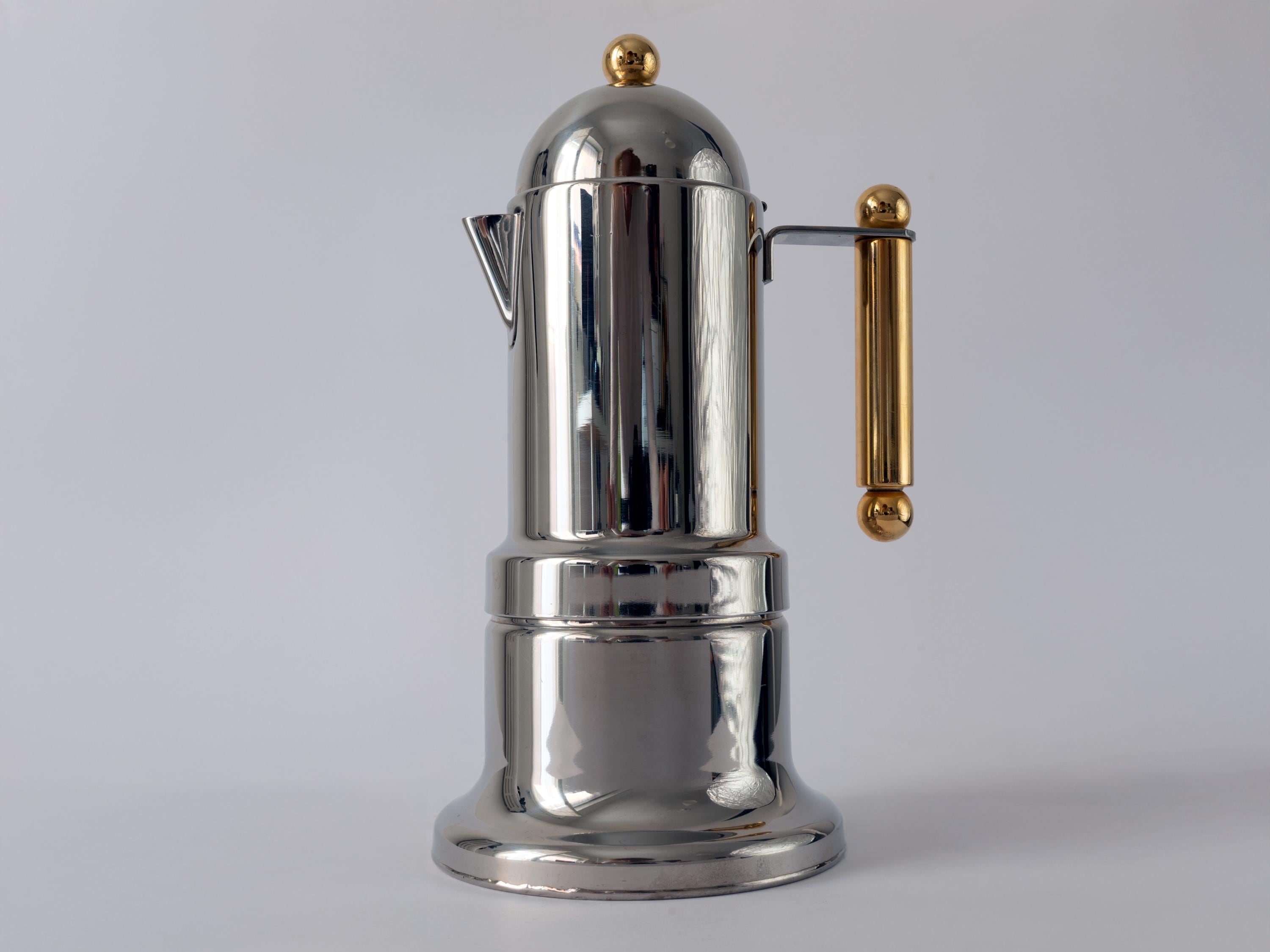 Vintage Vev Vigano Kontessa Italian Coffee Maker, 3-6 Cups Large