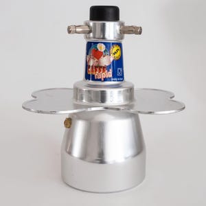 Vintage 4 Cups Italian Coffe Maker, Retro Caffè Rapid Espresso Maker Moka Pot Mini Expres Caffettiera, Gift for Coffee Lovers Made in Italy