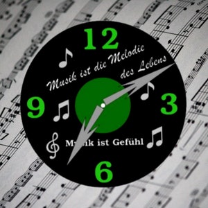 Schallplattenuhr für Musiker, Musikliebhaber, Sänger, Wanduhr aus Vinyl, Geschenkidee für Geburtstag, Ostern, Muttertag, Vatertag, Anlässe