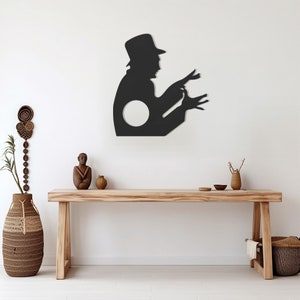 Enchanting Wizard Design, Metal Wall Art, Magic Decor for Fantasy Lovers, Mystical Sorcerer Silhouette, Unique Magical Home Accent,Gift Idea