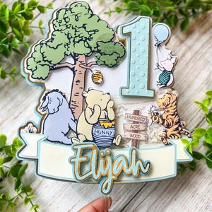Classic Winnie the Pooh cake topper/Classic Winnie the Pooh party/Classic Winnie the Pooh birthday/Winnie the Pooh cake topper/Winnie Pooh