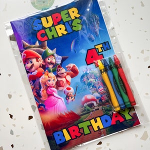 Personalized Mario Bros. Coloring Book: Birthday Party Favors