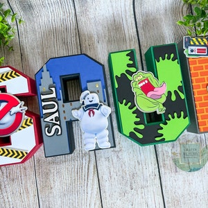 Ghostbusters 3D Letters/Ghostbusters party decorations/Ghostbusters cake topper/Ghostbusters party supplies/Ghostbusters birthday decor