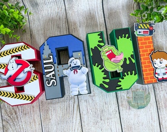 Ghostbusters 3D Letters/Ghostbusters party decorations/Ghostbusters cake topper/Ghostbusters party supplies/Ghostbusters birthday decor