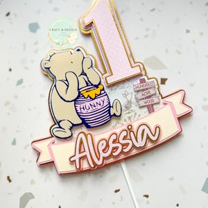 Classic Winnie the Pooh Cake Topper: Handmade Party Decoration