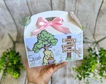 Winnie the Pooh treat boxes/Winnie the Pooh gable boxes/Winnie the Pooh party favors/Classic Winnie the Pooh treat boxes/Classic Pooh party