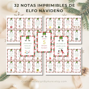 32 Tarjetas Digitales de elfo en español, Tarjetas de Elfo de Navidad, Actividades del Elfo para niños, Actividades Navideñas para niños