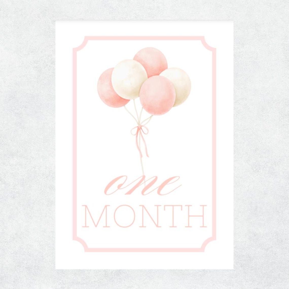 Baby Girl Printable Monthly Milestone Cards - Instant Download ...