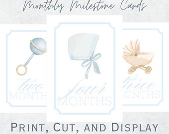 Baby Girl Printable Monthly Milestone Cards - Instant Download ...