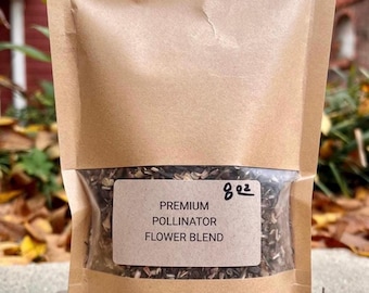 Wildflower Seed Mix, Custom Blended PREMIUM Pollinator Seeds for Hummingbirds, Native Bees, Butterflies, and Beneficial Bugs