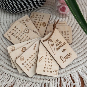 Einmaleins Fächer personalisiert aus Holz | 1x1 Fächer | Schulanfang | Schule | Geschenk | Lernhilfe