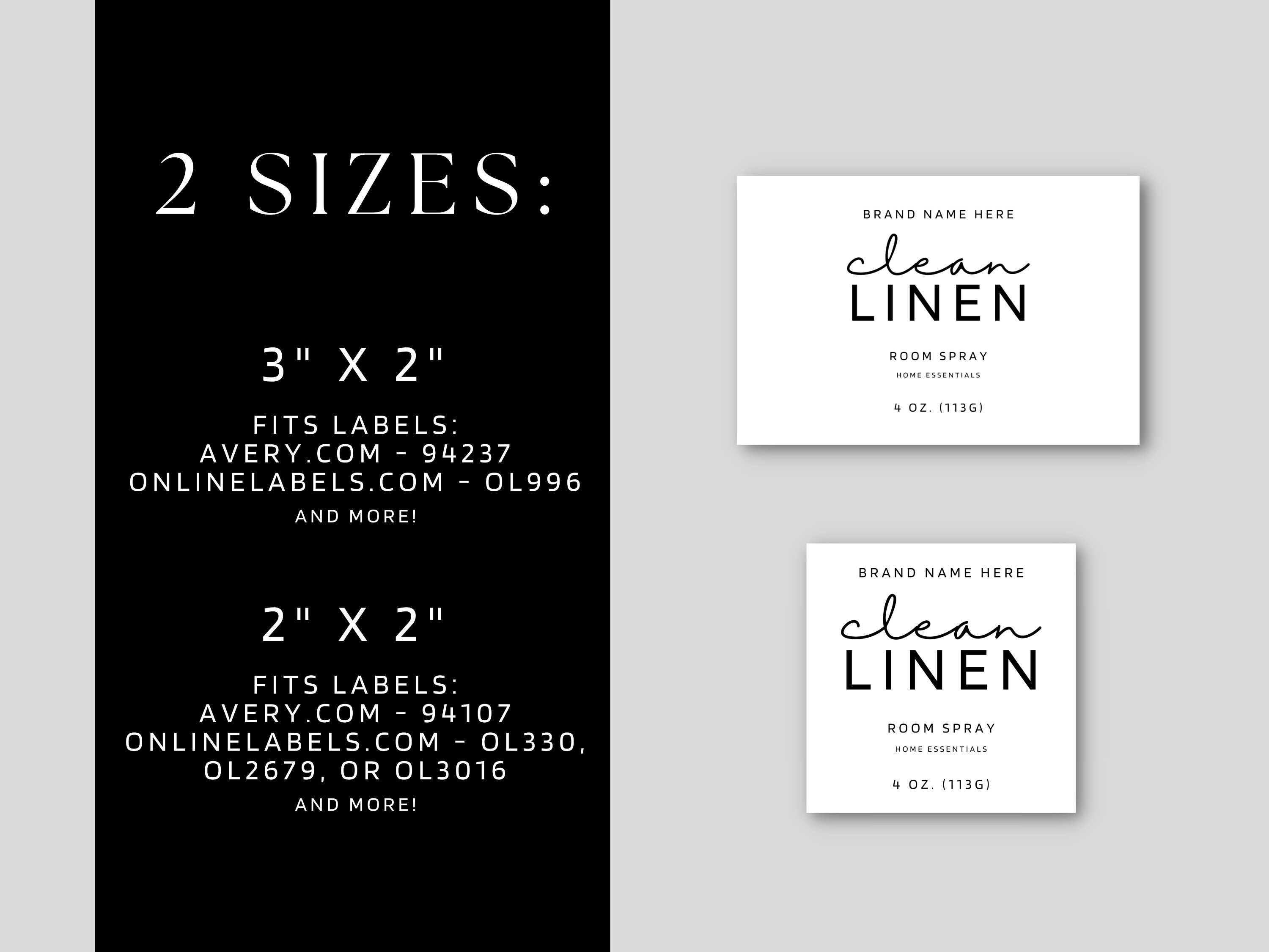 Room Spray Label Template Editable Product Label Template Etsy