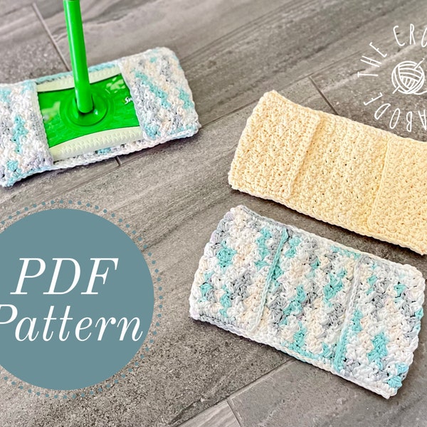 Sweeper Mop|  Cover | Wet Mop Cover | Swifter Mop Cover | PDF Crochet Pattern| Pattern With Pictures | Mop accessory