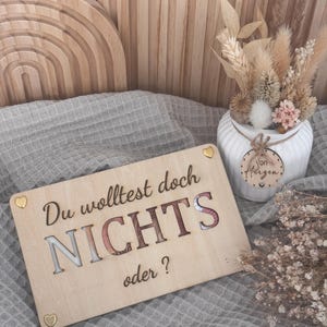Holzgeschenkkarte | Du wolltest doch nichts | Geburtstag |Jubiläum | Geschenk | Geschenkidee | Geschenkkarte aus Holz | personalisiert