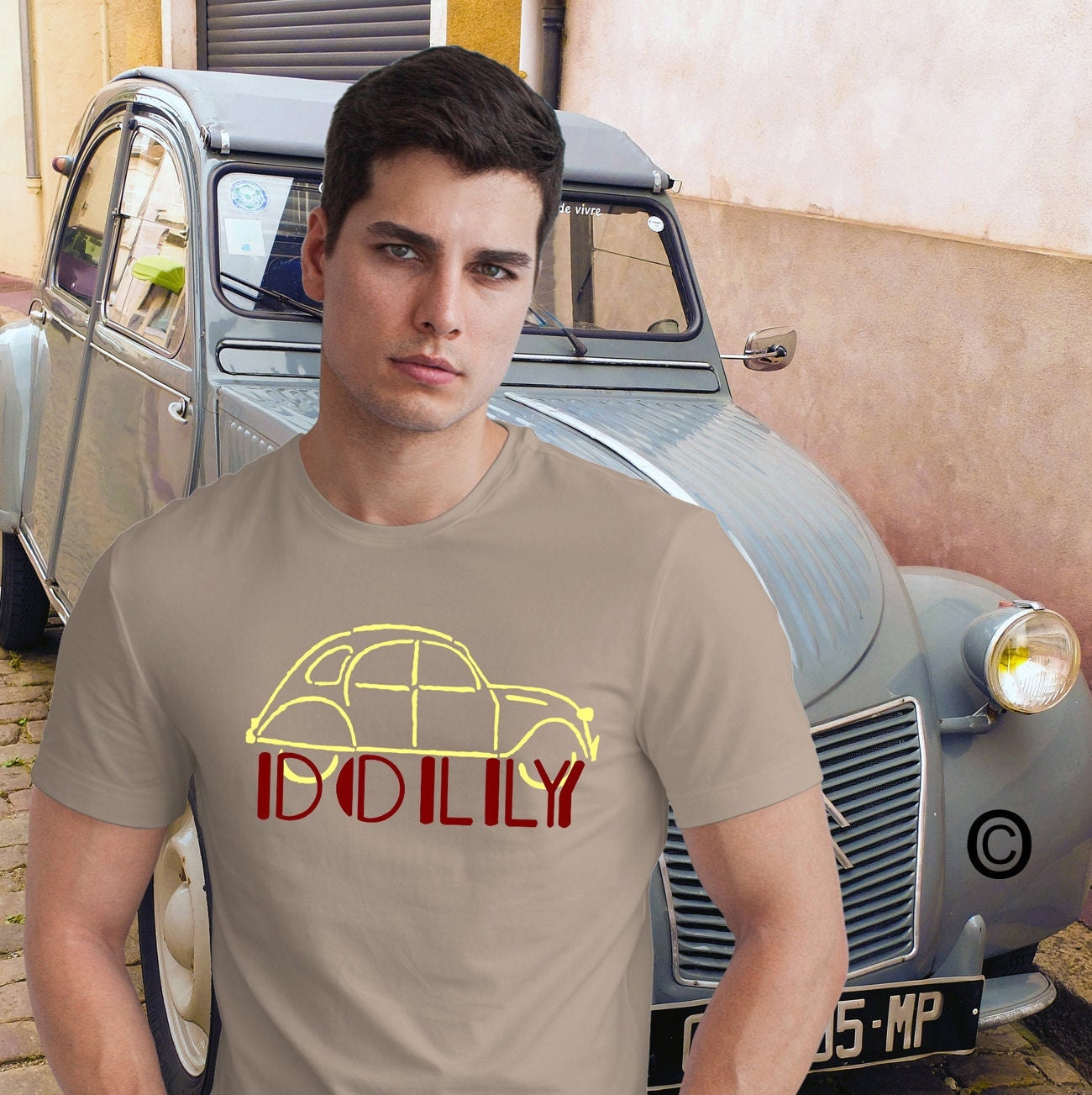 共用[Thevinylhouse]Old Car T-Shirt 2COLOR Car Shirt, Personalized Vintage Car Restoration Tee, 60's