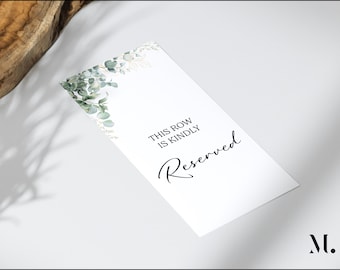 Wedding seat Reserved for, Bride's Family, Grooms family Seating Card, Ceremony Decor
