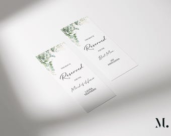 Seat Reserved for Wedding day,  Personalised Elegant Wedding Chair Tag
