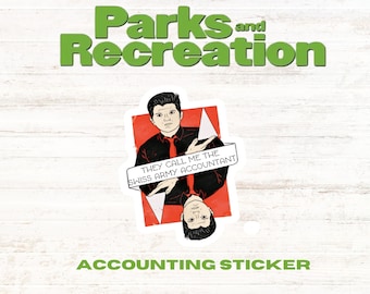 Funny Parks & Recreations Accounting Ben Wyatt Sticker "They call me the swiss army accountant” Perfect gift, Office decorating, Waterproof