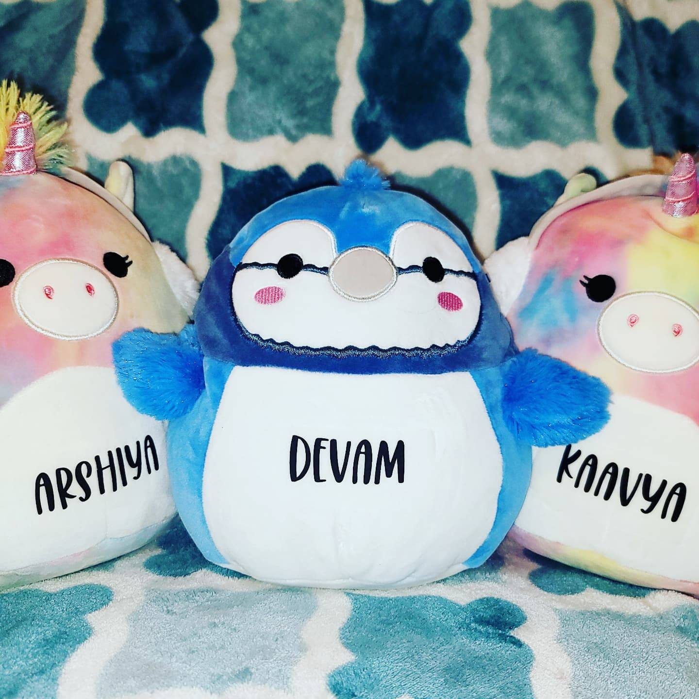 Squishmallow Custom Name Ornament, Personalized Squishmallow, Kids