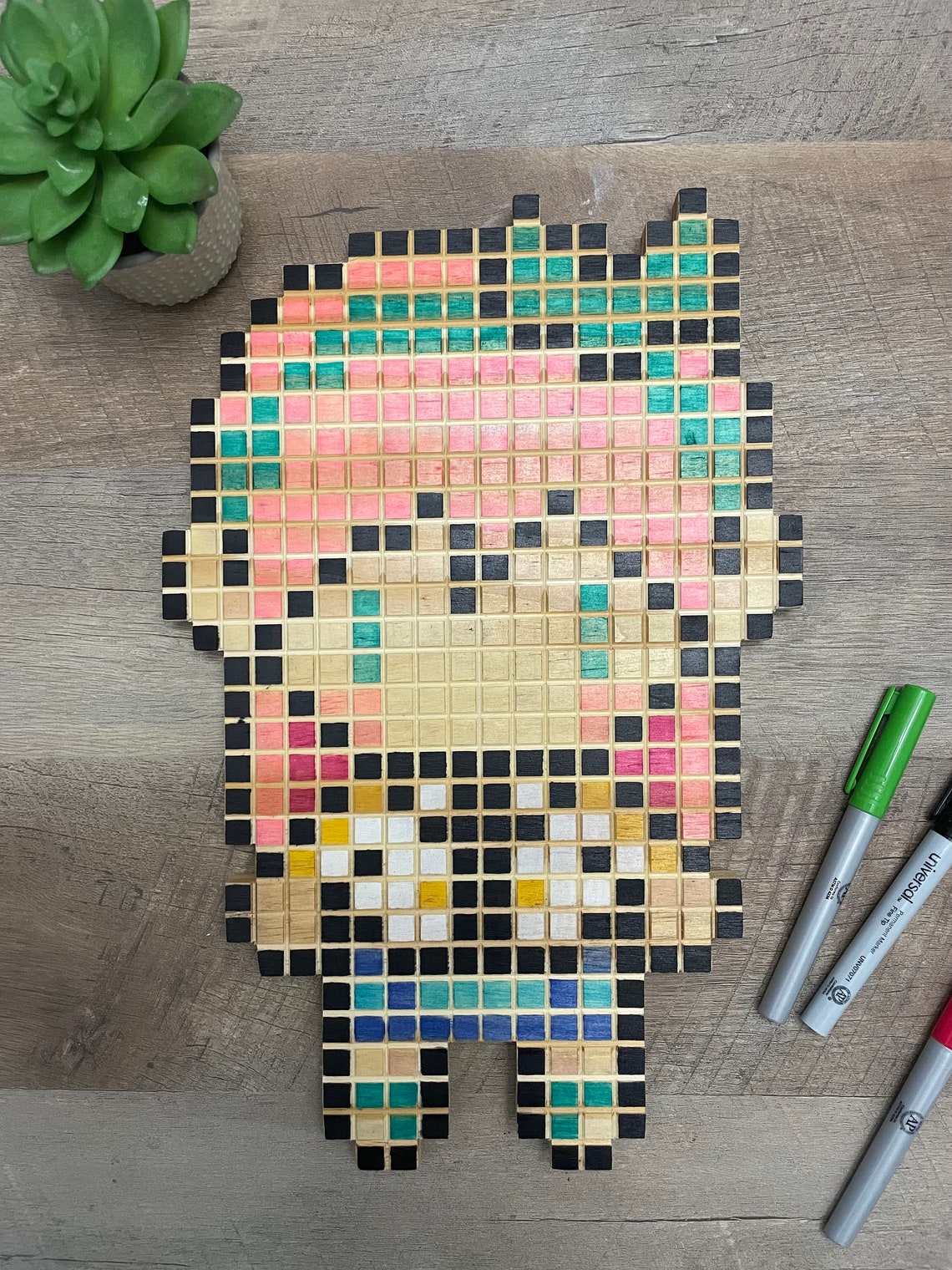 Aubrey From Omori Pixel Wood Art Game Room, Child's Room Etsy