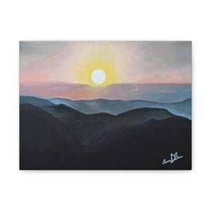 Sunrise Landscape Canvas Art, Nature Wall Decor, Modern Home Aesthetic, Gift for Nature Lovers, Wall Art for Living Room